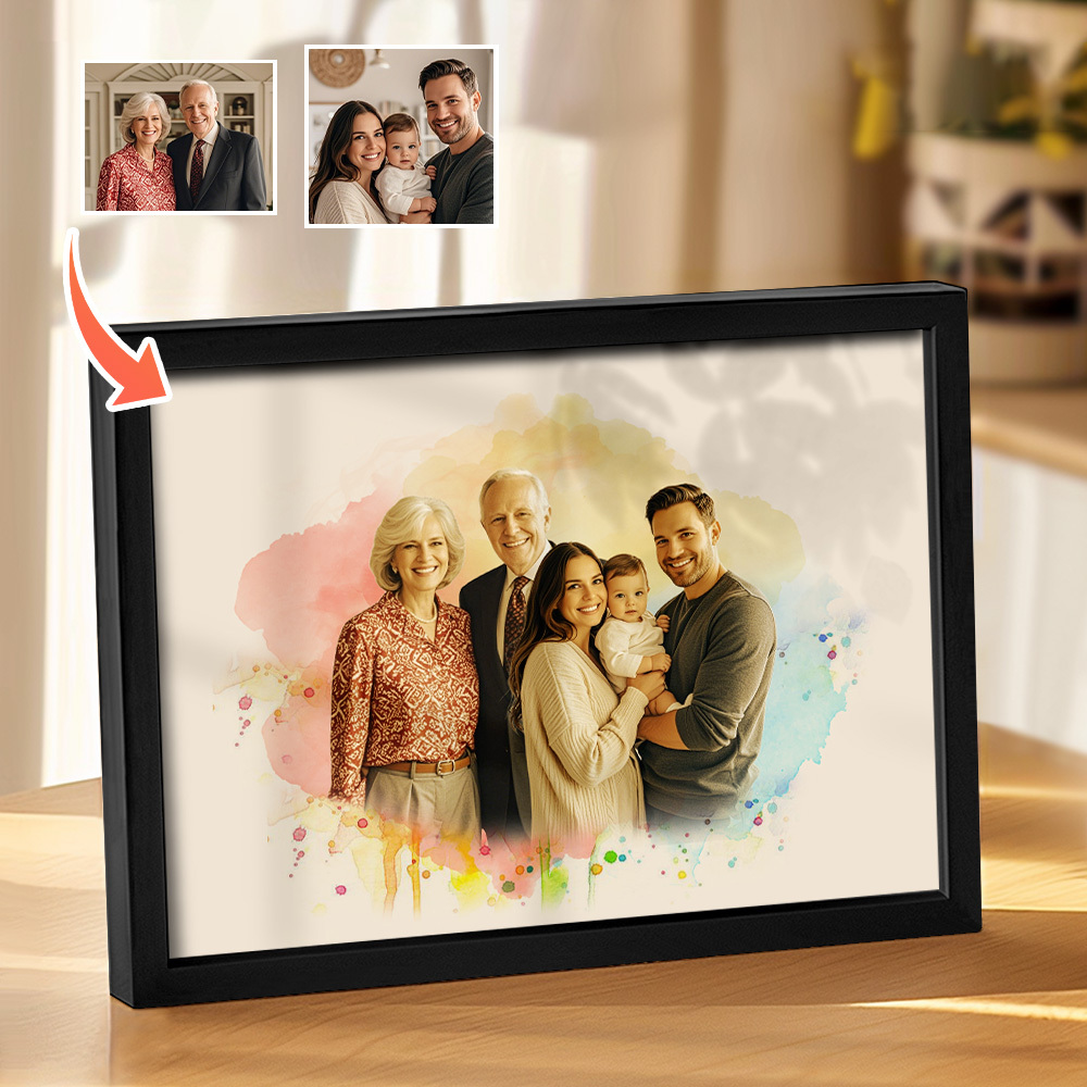 Custom Merge Family Photos Decor Combine Photos To Family Portrait Personalized Memorial Gift, Mother's Day Gift