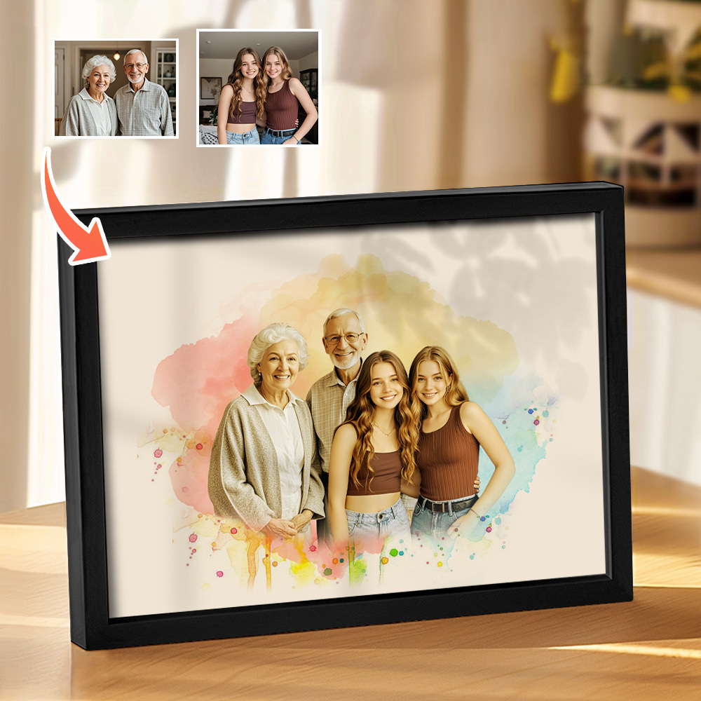 Custom Merge Family Photos Decor Combine Photos To Family Portrait Personalized Memorial Gift, Mother's Day Gift