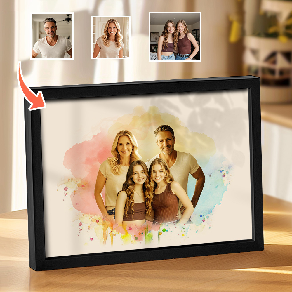 Custom Merge Family Photos Decor Combine Photos To Family Portrait Personalized Memorial Gift, Mother's Day Gift