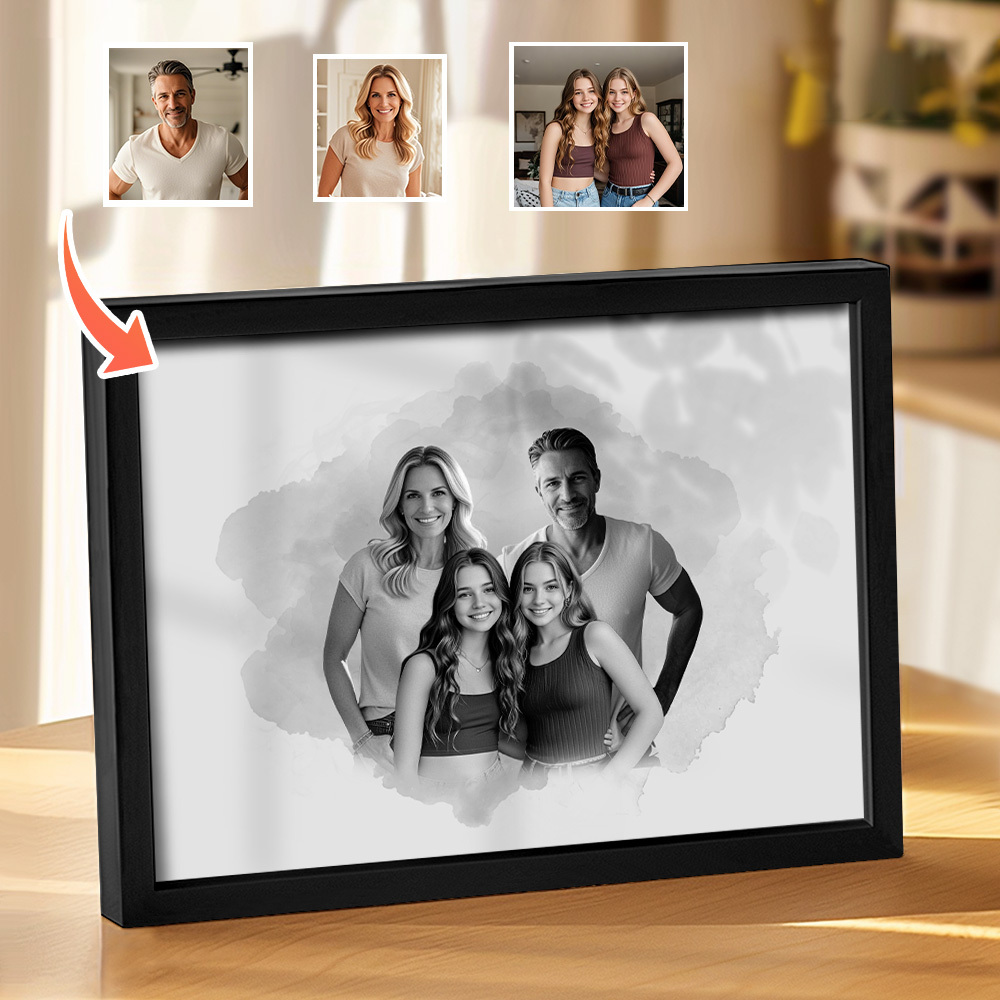 Custom Merge Family Photos Decor Combine Photos To Family Portrait Personalized Memorial Gift, Mother's Day Gift