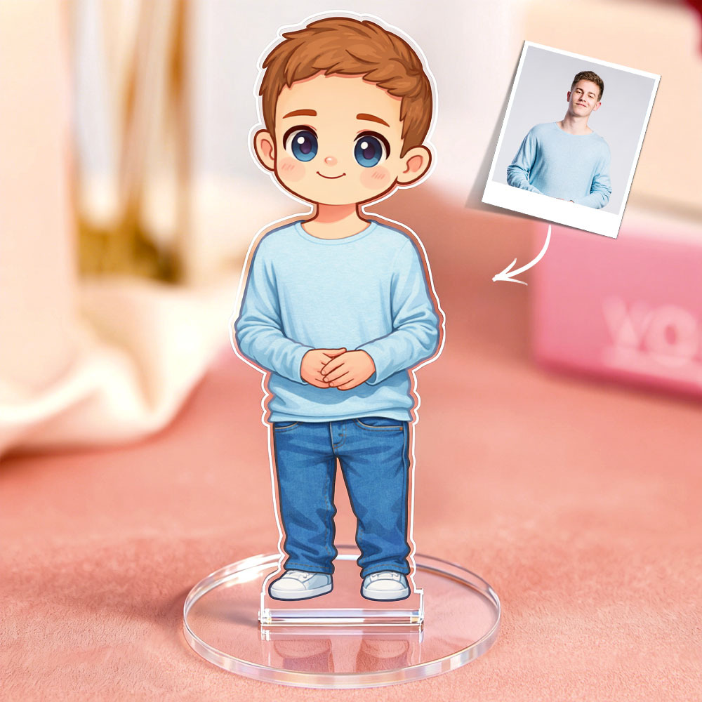 Custom Cartoon Acrylic Standee Personalized Photo Gift Anime Style Display Decor Perfect Gift for Family for Couple