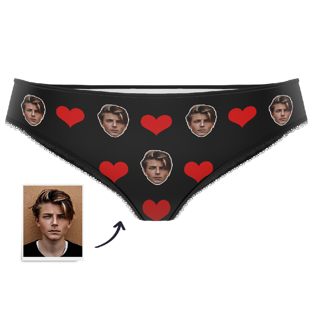 Custom Heart Face Panties - CustWitAU