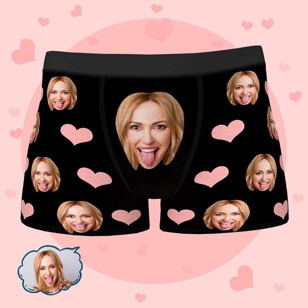 Custom Face Boxer Briefs 3D Online Preview Valentine's Day Gifts for Boyfriend - CustWitAU
