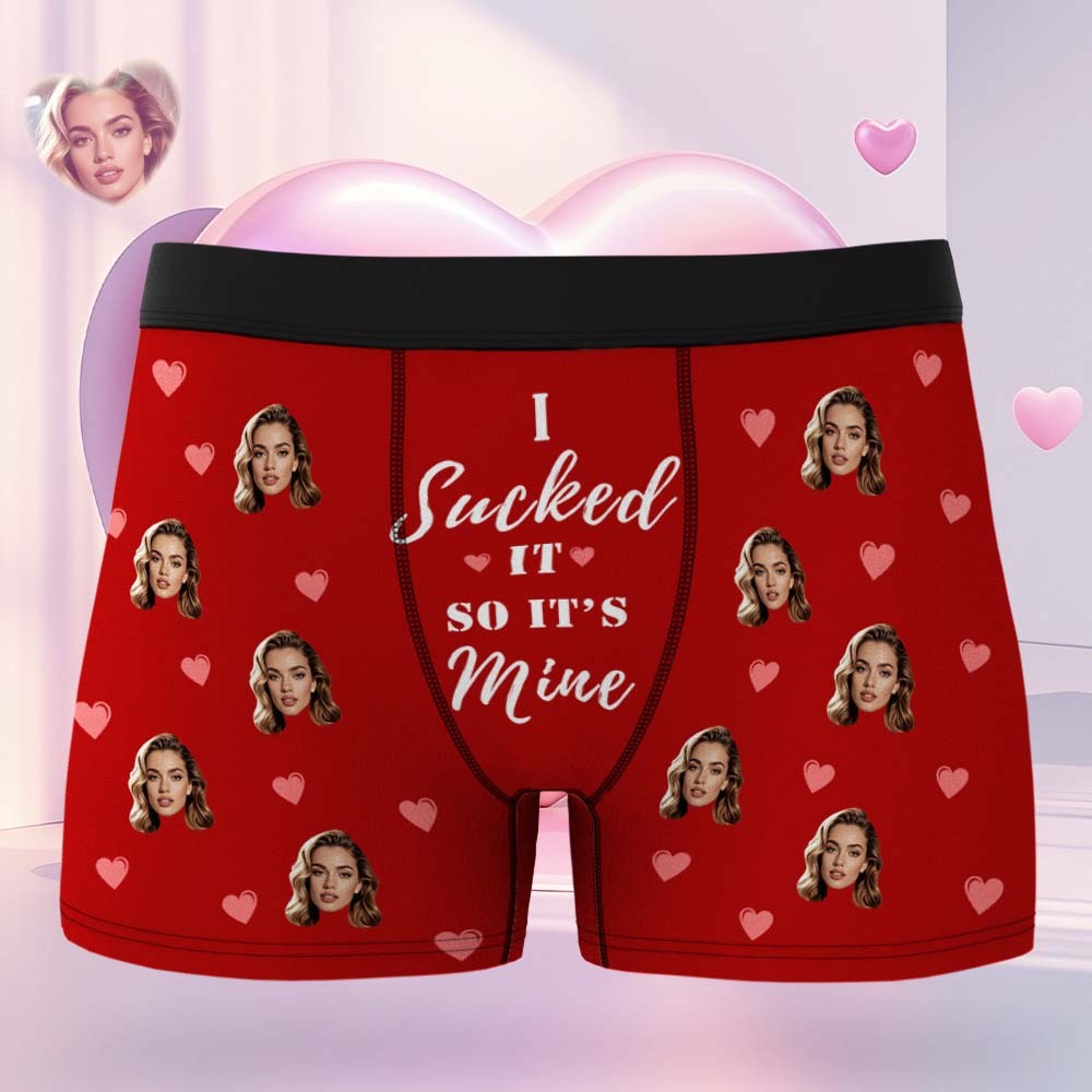 Personalized Face Boxers Custom Photo Underwear 3D Online Preview Valentine's Day Gift For Men - CustWitAU
