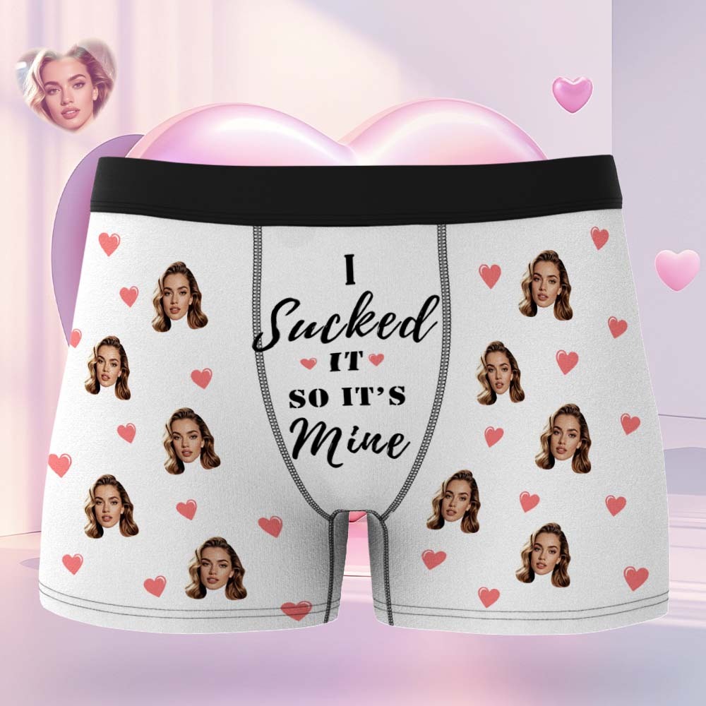 Personalized Face Boxers Custom Photo Underwear 3D Online Preview Valentine's Day Gift For Men - CustWitAU
