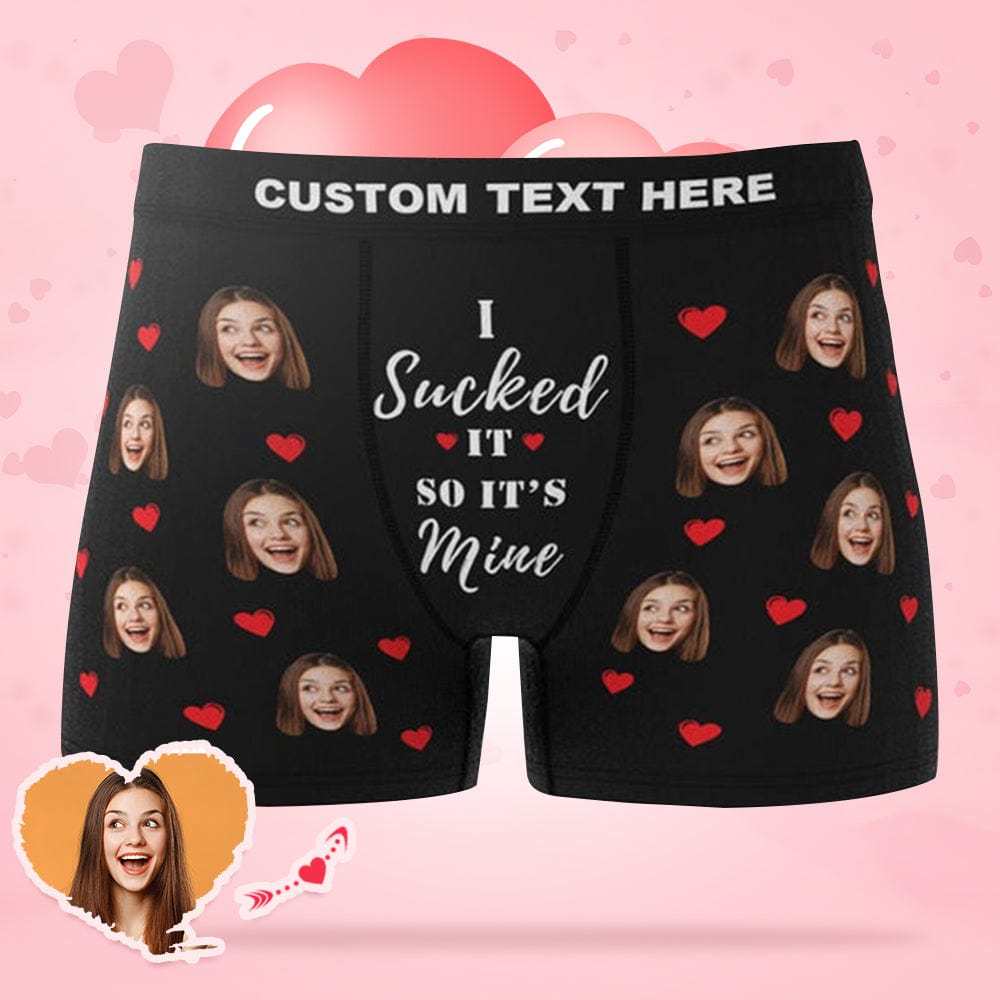 Personalized Face Boxers Custom Photo Underwear 3D Online Preview Valentine's Day Gift For Men - CustWitAU