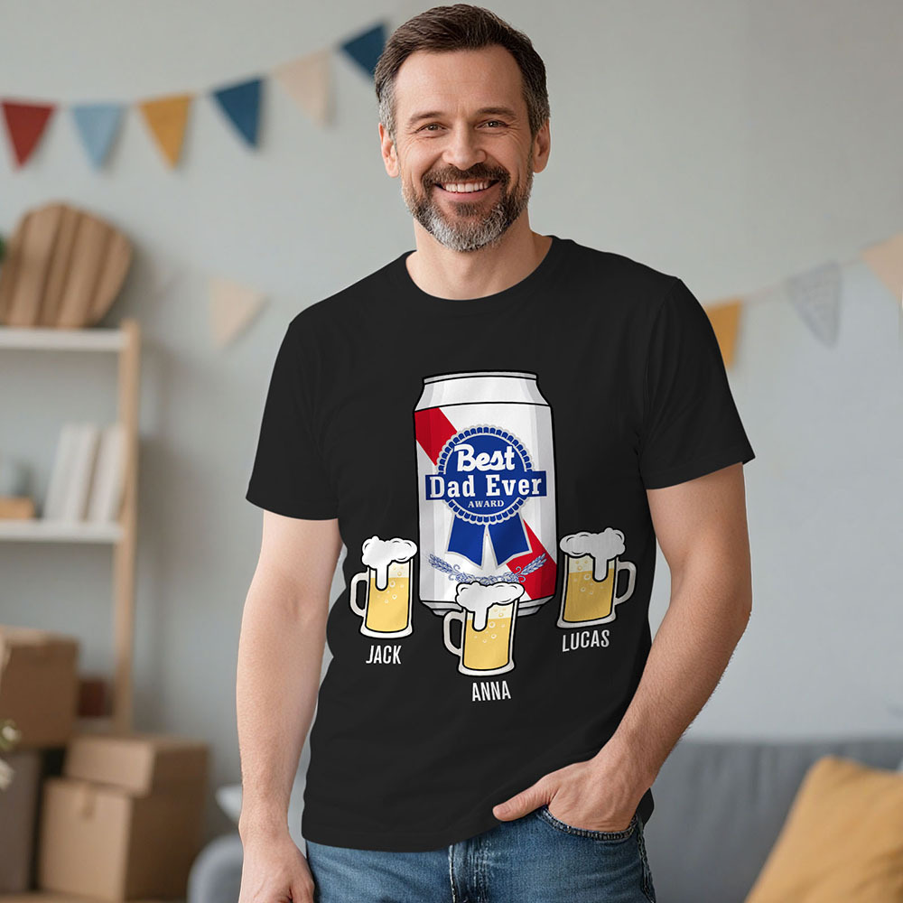 Personalized Dad Needs A Cold Beer T-shirt Gift For Best Dad Father's Day Gift