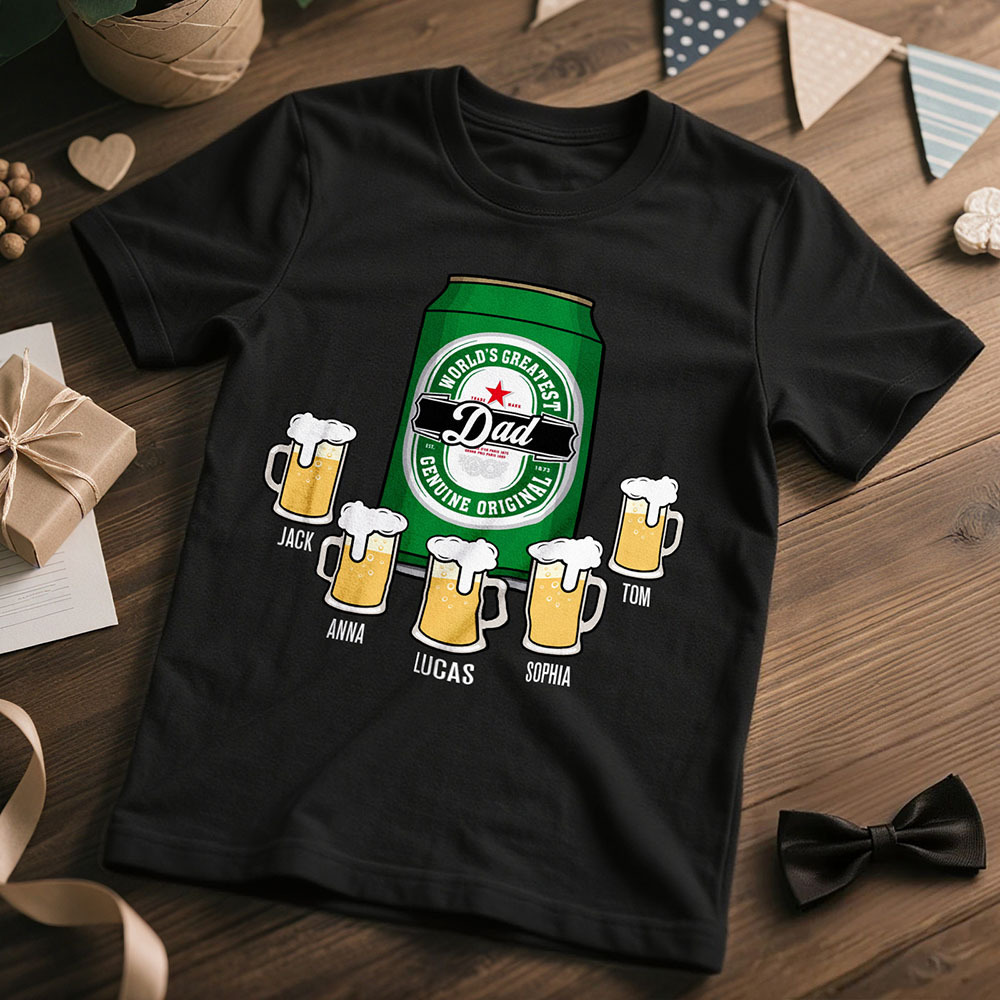 Personalized Dad Needs A Cold Beer T-shirt Gift For Best Dad Father's Day Gift