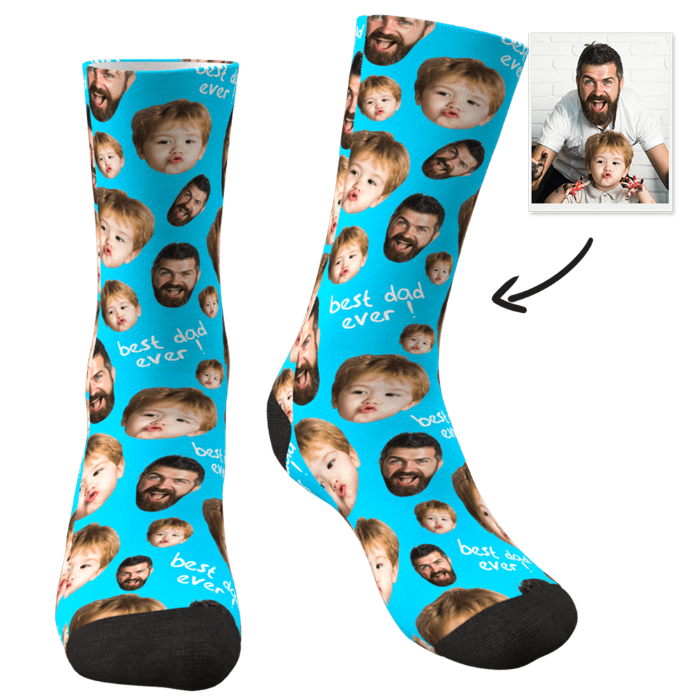 Father's Day Socks Custom Face Socks 3D Preview To The Best Dad Father's Day Gifts