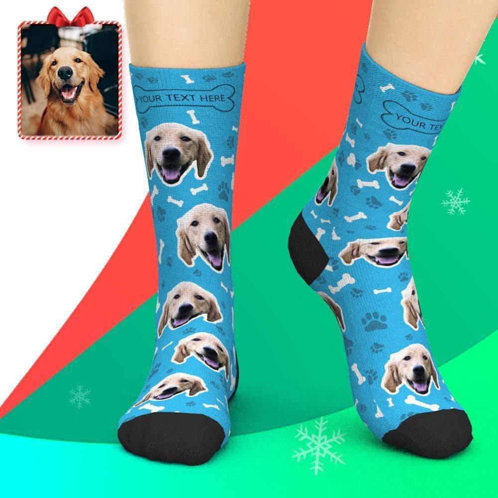 Custom Dog Face Socks With Your Text 3D preview - CustWitAU