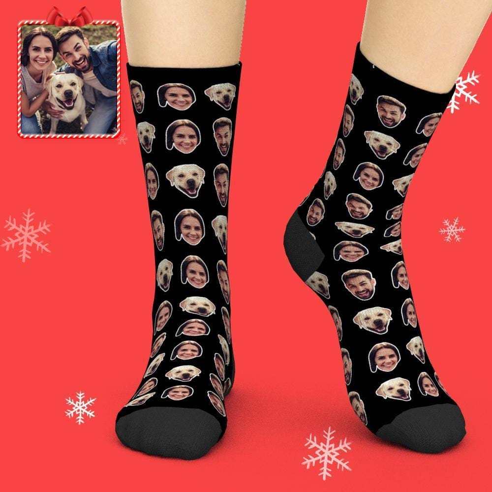 Custom Colorful Socks With Your Photo Valentine's Gifts for Him - CustWitAU