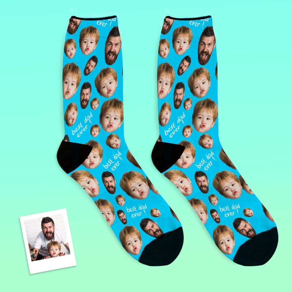 Father's Day Socks Custom Socks with 2 Faces 8 Colors - Superproduct - CustWitAU