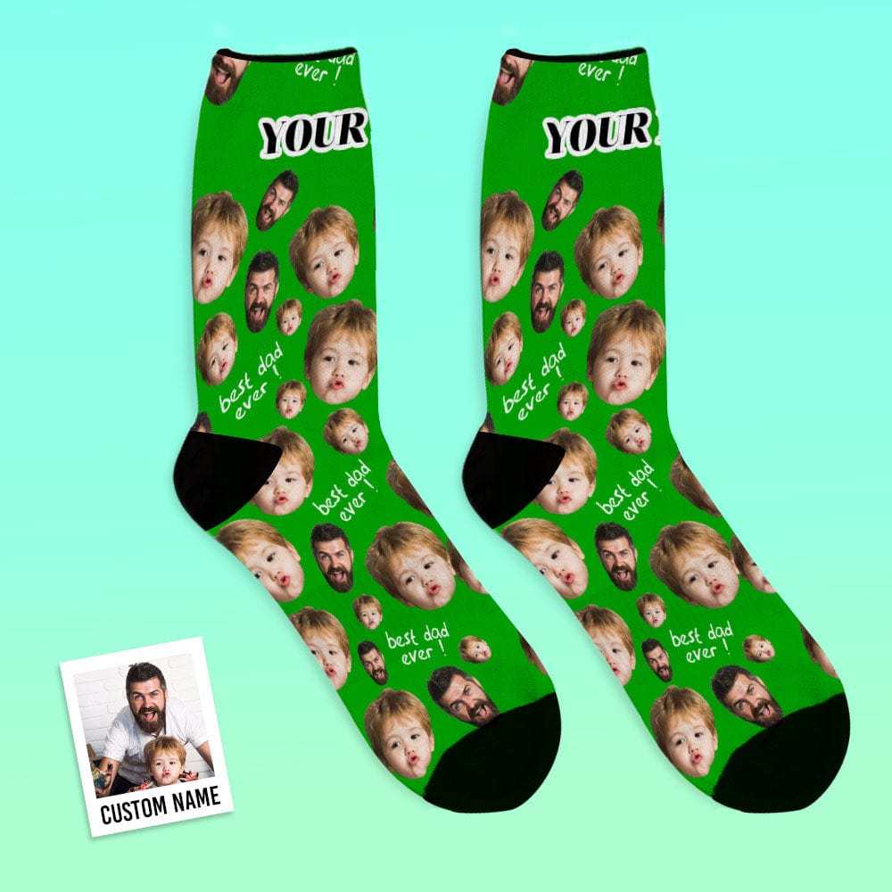 Father's Day Socks Custom Socks with 2 Faces 8 Colors - Superproduct - CustWitAU