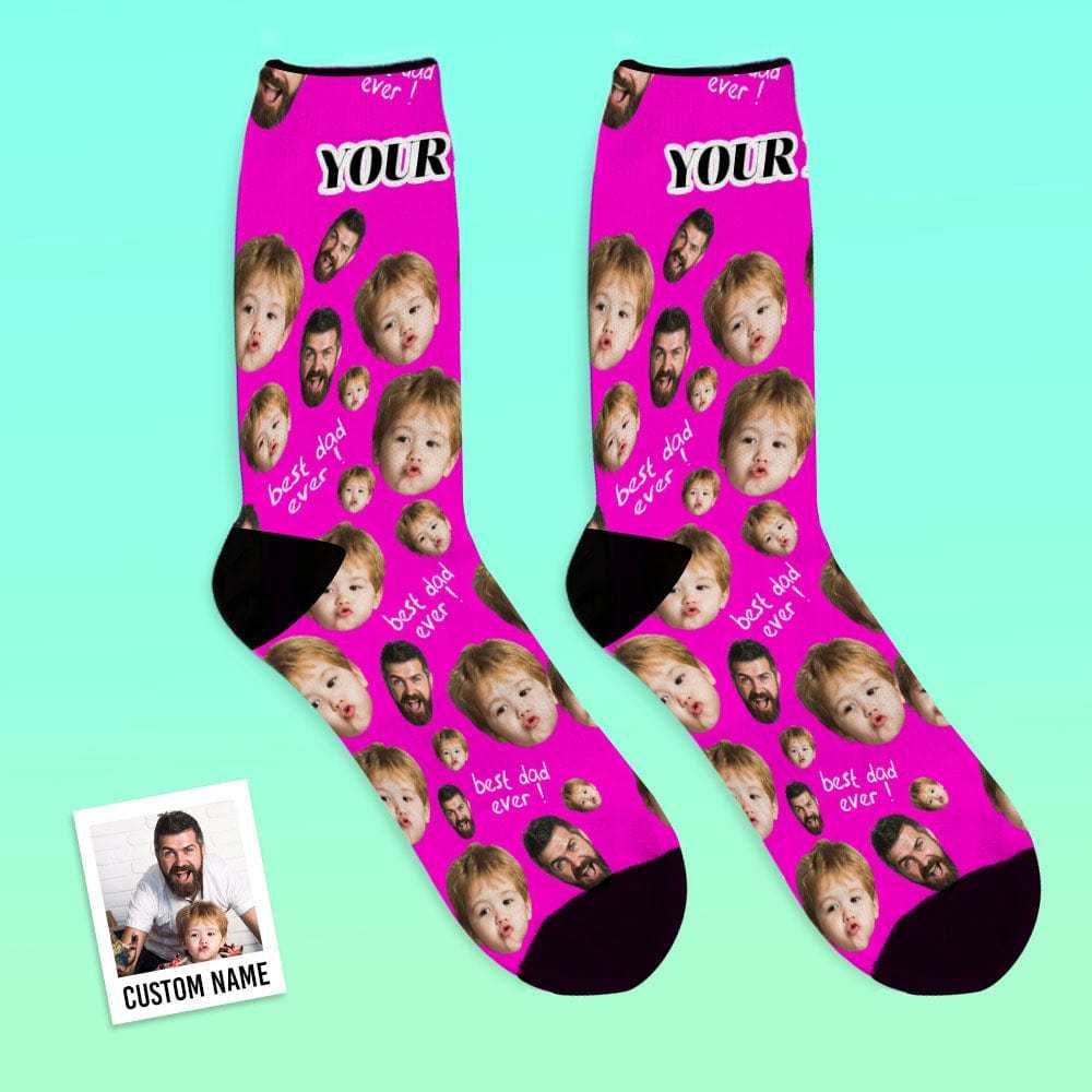 Father's Day Socks Custom Socks with 2 Faces 8 Colors - Superproduct - CustWitAU