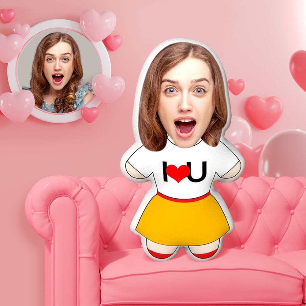 Face Pillow Custom Face Pillow I Love You Minime Pillow Personalised Photo Minime Pillow Gifts - CustWitAU