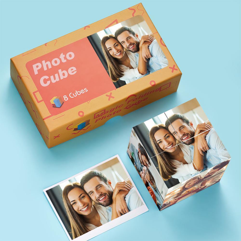 Photo Frame Multiphoto Colorful Rubic's Cube Gifts for Couple - CustWitAU