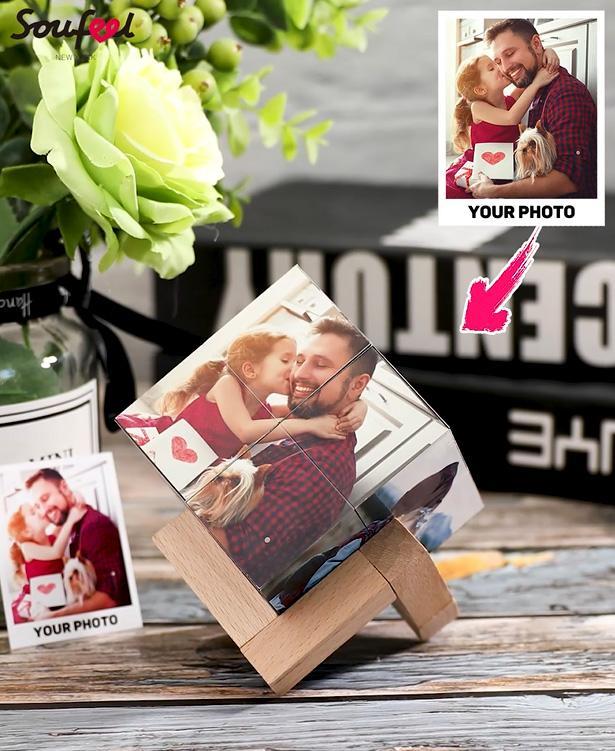 Wooden Rubic's Cube Bracket Holder Stand Alone Home Gifts-No Rubic's Cube - CustWitAU