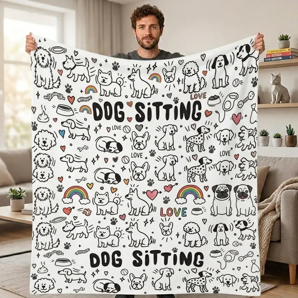 DIY Drawing Blanket Doodle Your Own Blankets, Customizable Washable Paint & Play Blankets for Adults - CustWitAU