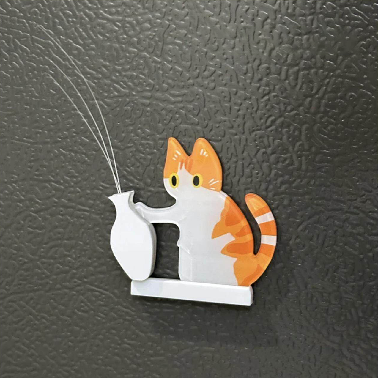 Handmade Cat Whisker Collector – Acrylic Magnetic Fridge Holder | Mini Keepsake, Pet Memorial Keepsake, Gift for Cat Lovers - CustWitAU