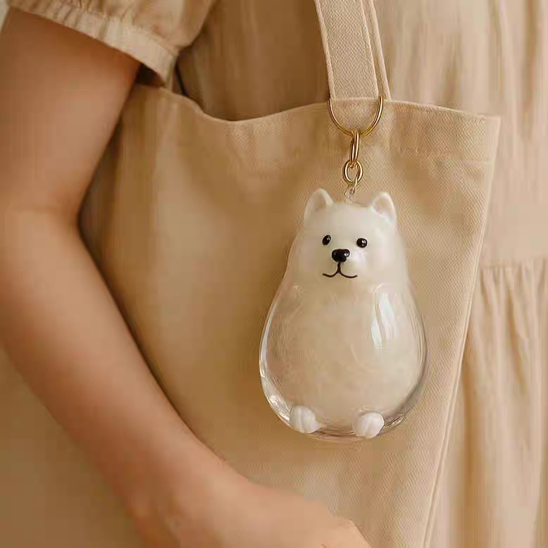 Dog Hair Collector Keychain Bag Charm Memorial Storage Box Sentimental Perfect for Storing Pet Hair Gift for Dog Lovers - CustWit