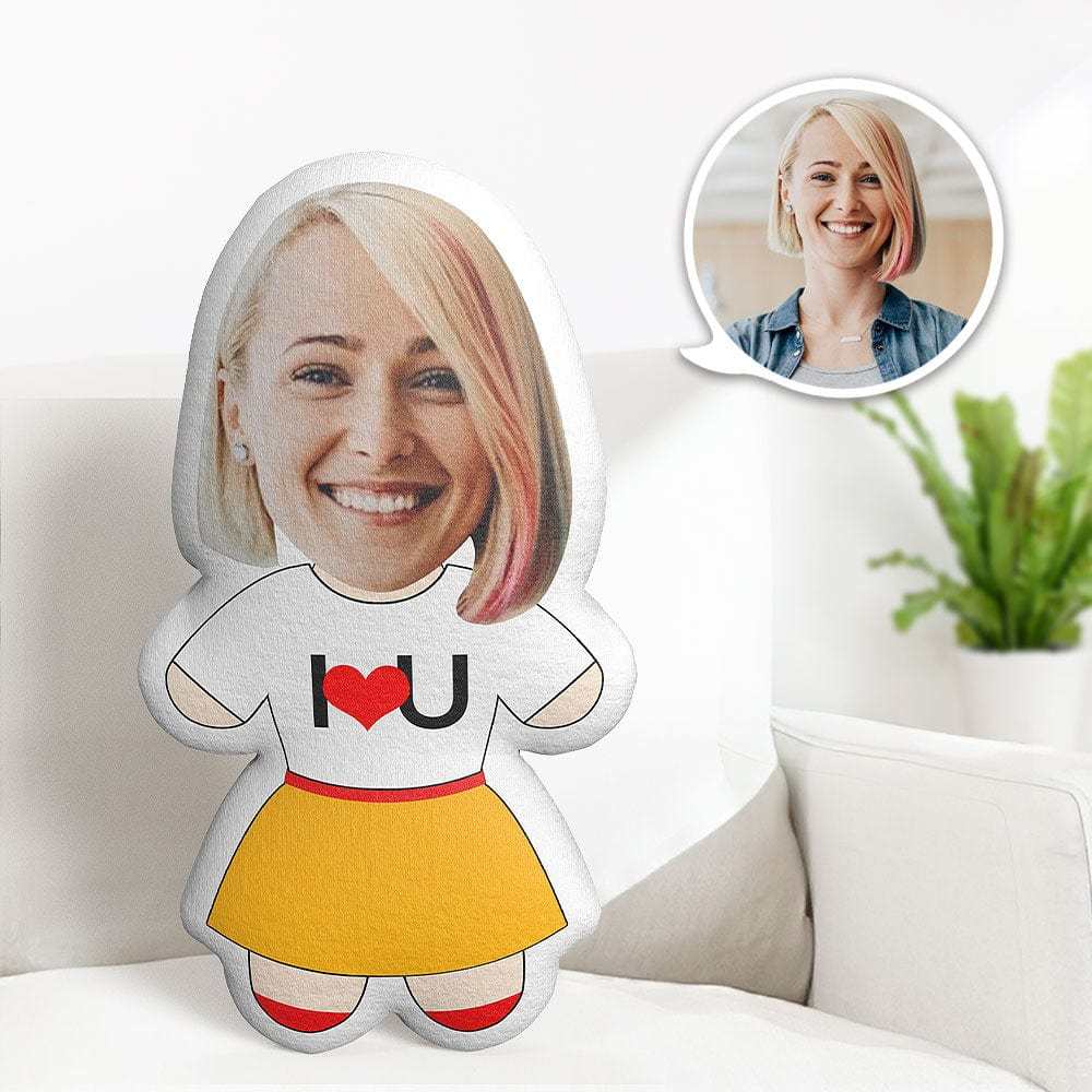 Face Pillow Custom Face Pillow I Love You Minime Pillow Personalised Photo Minime Pillow Gifts - CustWitAU