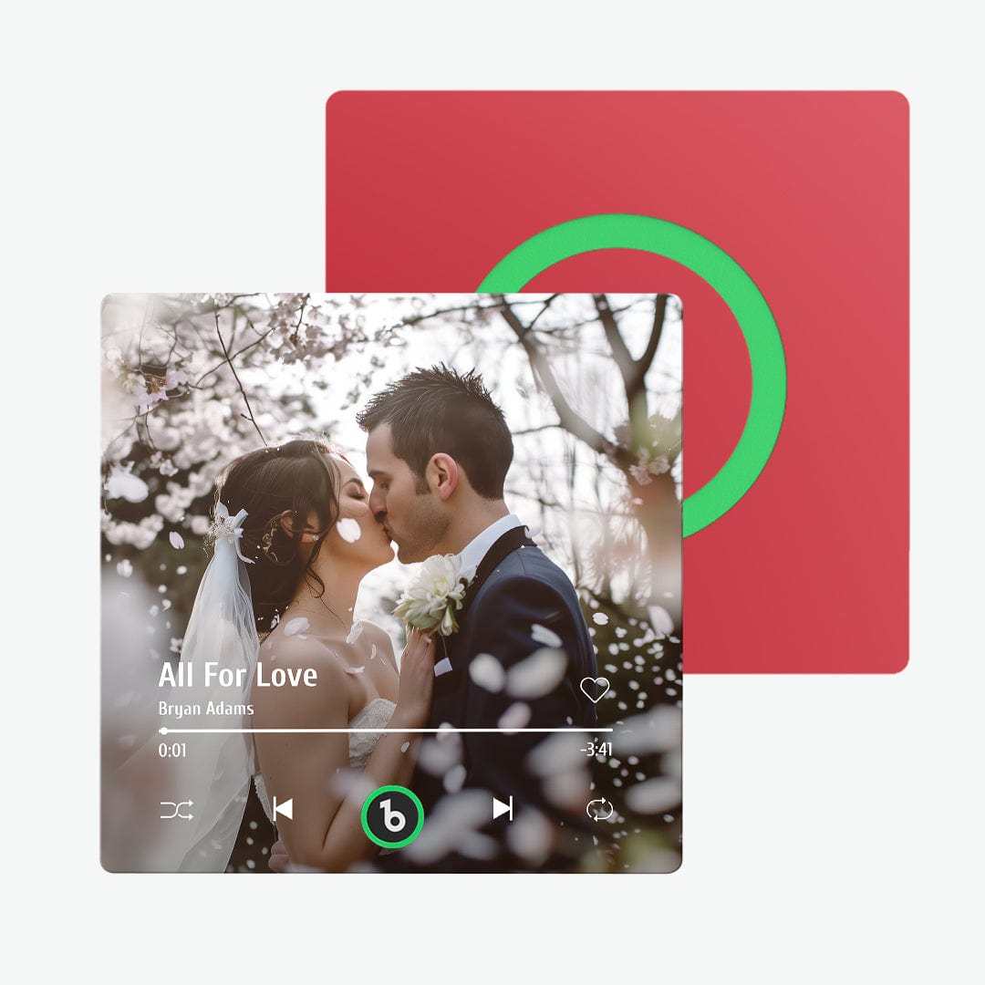 Custom Music Fridge Magnet New 4.0 Upgrade Colorful Frame Album Fridge Magnet Music Wall Photo Sticker Music Movement That Can Be Played Wedding Gift - CustWitAU