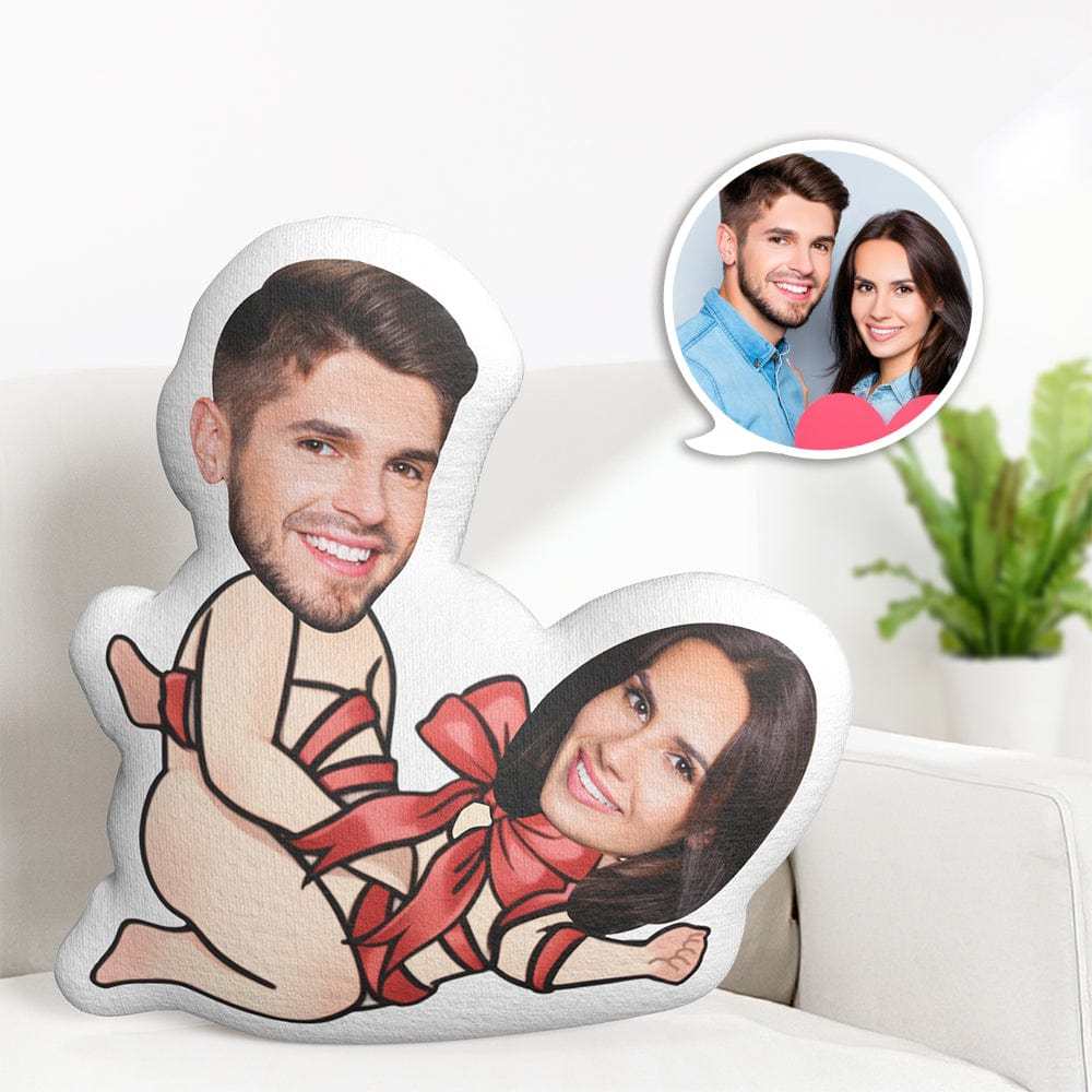 Custom Couple Pillow Valentine's Day Gifts Face Pillow You Are My Gift - CustWitAU
