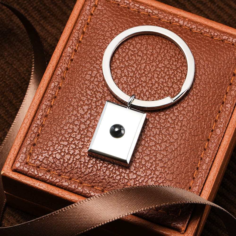 Personalized Photo Projection Keychain Custom Photo Keychain for Dad Father's Day Gift - CustWitAU