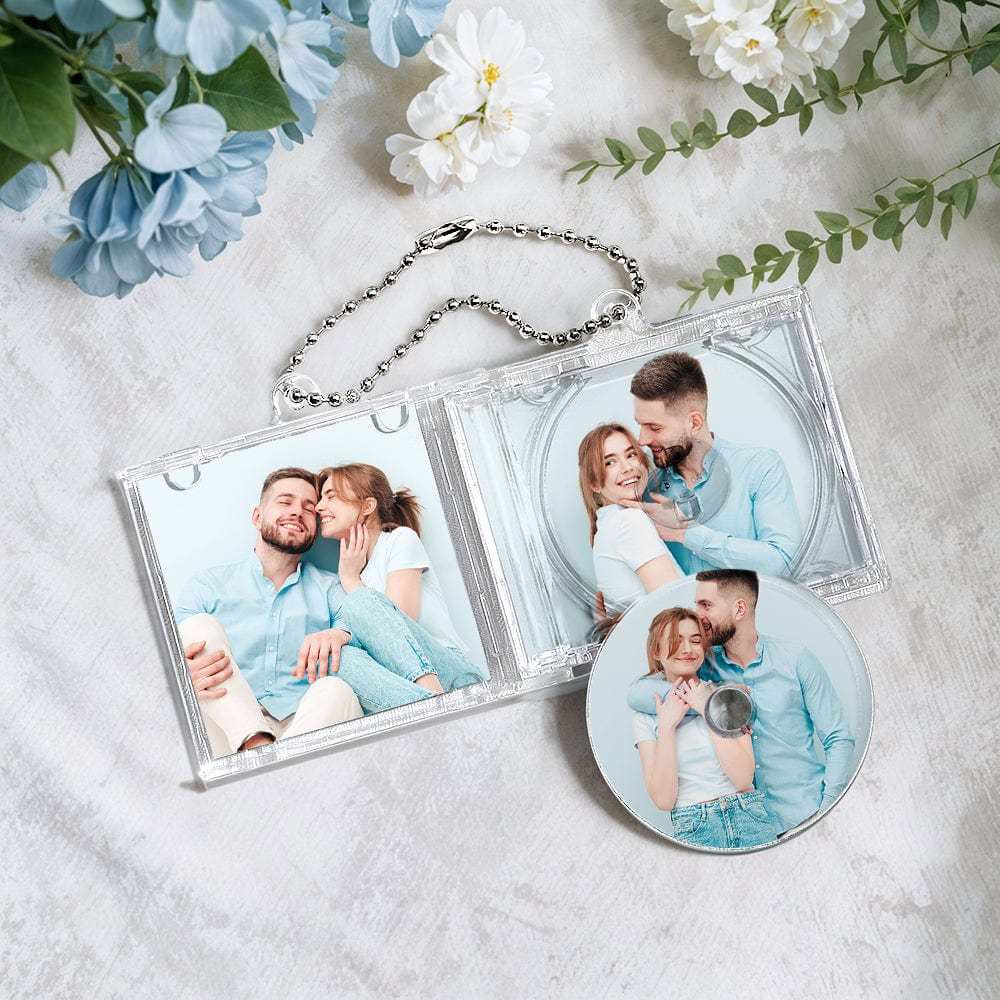 Personalized NFC Keychain Custom Mini Album CD Keychain with Fully Custom Photos+Song Play Your Favorite Spotify Song Instantly Personalized Music Gift Music Lover Keychain CD Album - CustWitAU