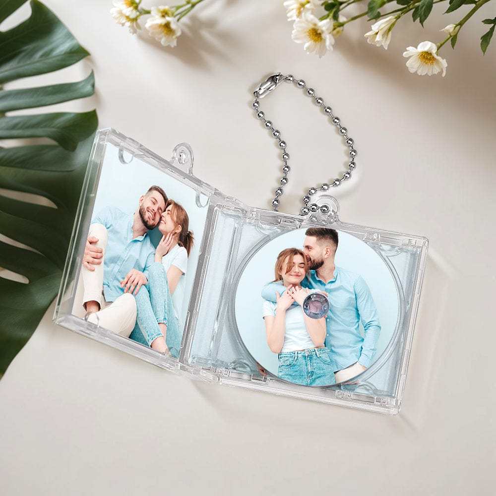 Personalized NFC Keychain Custom Mini Album CD Keychain with Fully Custom Photos+Song Play Your Favorite Spotify Song Instantly Personalized Music Gift Music Lover Keychain CD Album - CustWitAU