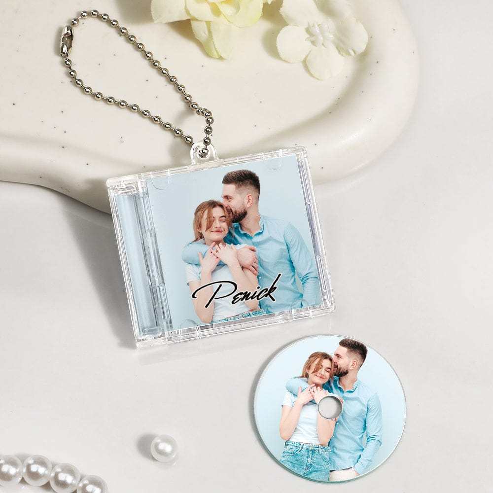 Personalized NFC Keychain Custom Mini Album CD Keychain with Fully Custom Photos+Song Play Your Favorite Spotify Song Instantly Personalized Music Gift Music Lover Keychain CD Album - CustWitAU