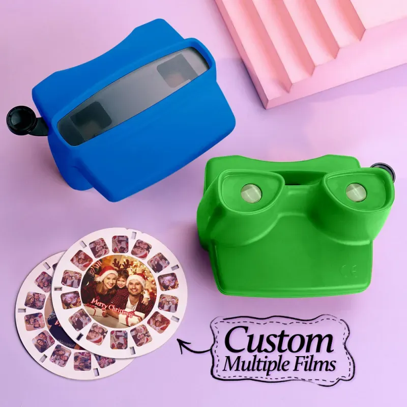 Custom Upgrade 3D Viewfinder and Reel – Personalized Gift with your own photos Text and Photo Viewer Multiple Films Available Valentine's Day Gifts