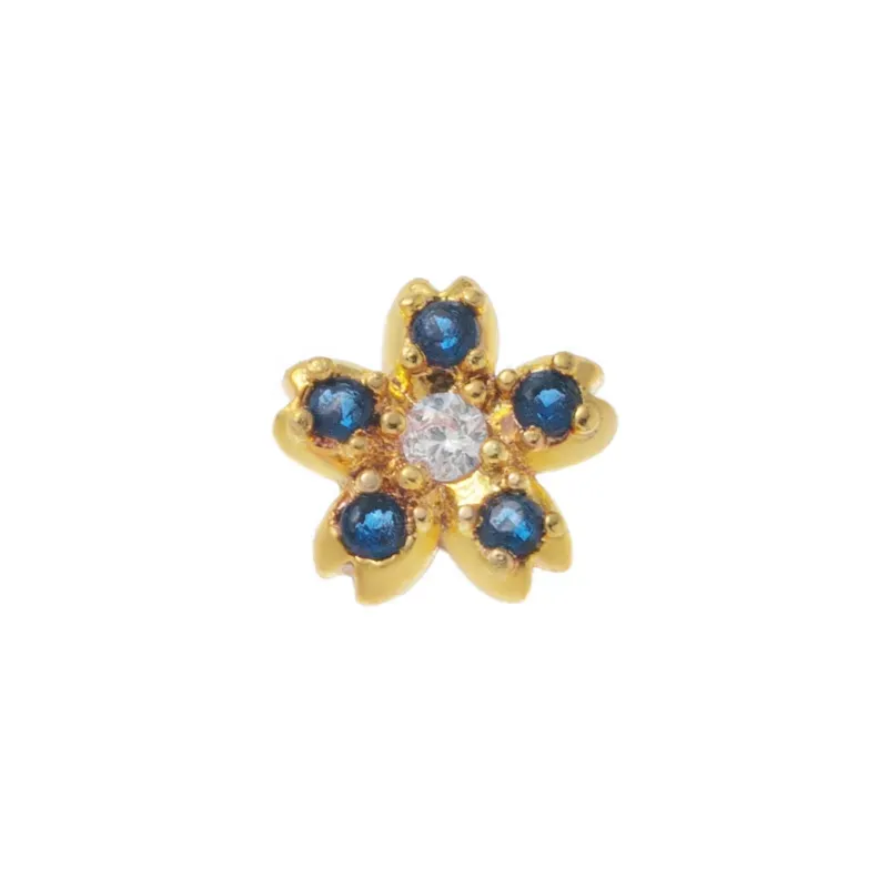 DIY Box Necklace Accessory - Blue Flower