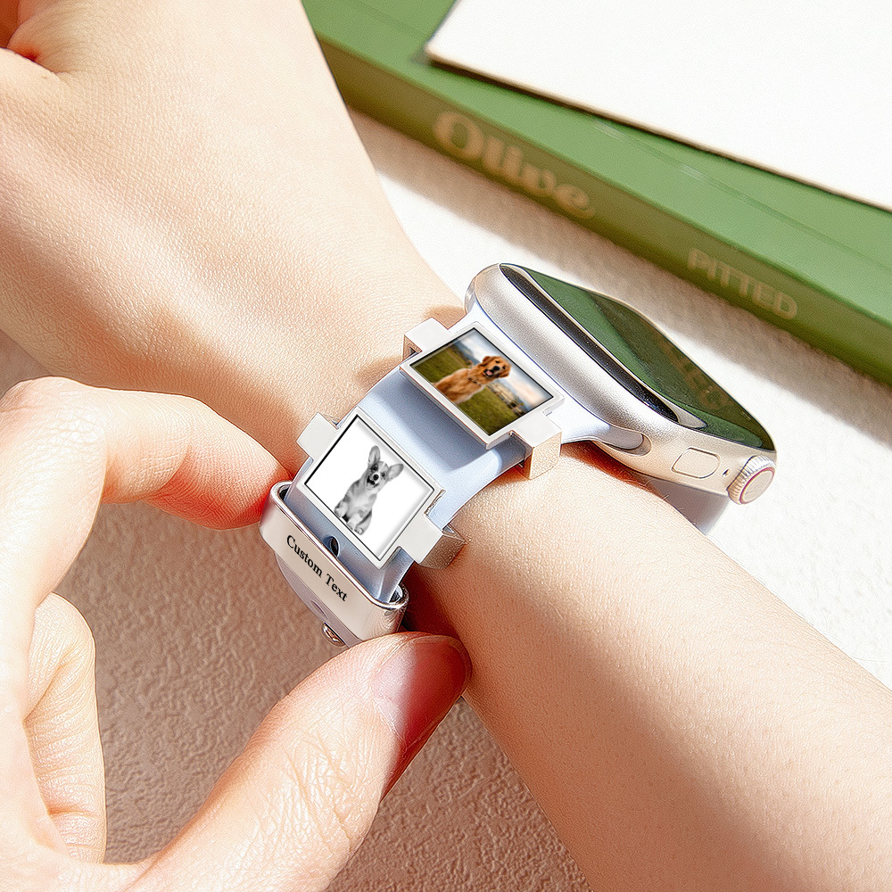 Personalized Watch Band Charm, Custom Photo Smart Watch Charm, Customized Picture Watch Strap Charm, Engraved Smart Watch Accessory - CustWitAU