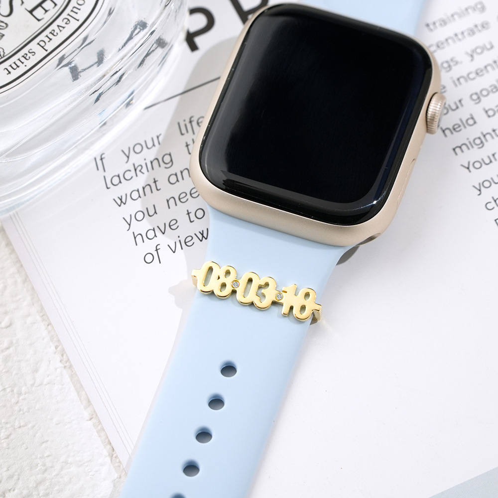 Personalized Watch Strap Charm, Custom Date Watch Jewelry - CustWitAU