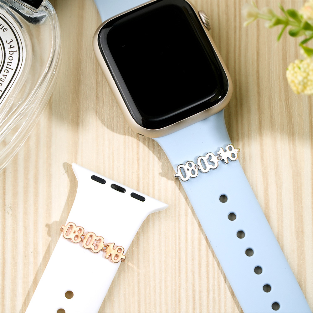 Personalized Watch Strap Charm, Custom Date Watch Jewelry - CustWitAU