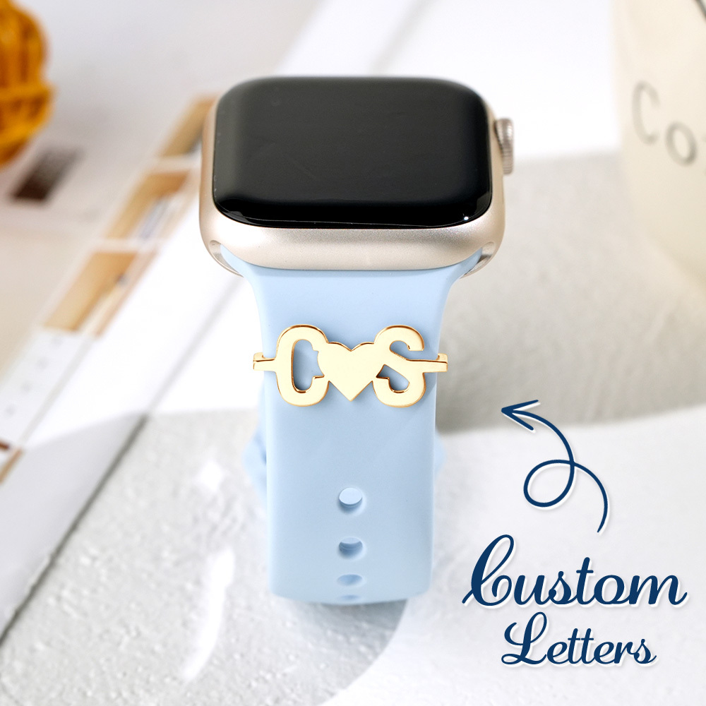 Personalized Watch Strap Charm, Custom Initial Watch Jewelry - CustWitAU