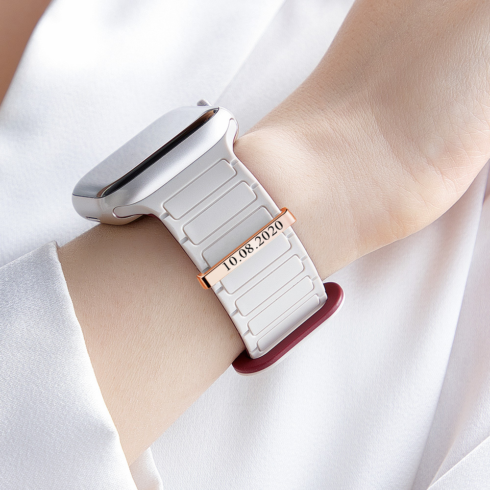 Custom Apple Watch Band Name Charm, Personalized Sterling Silver Watch Charm, Valentines Day Gift for Her, Watch Strap Charm - CustWitAU