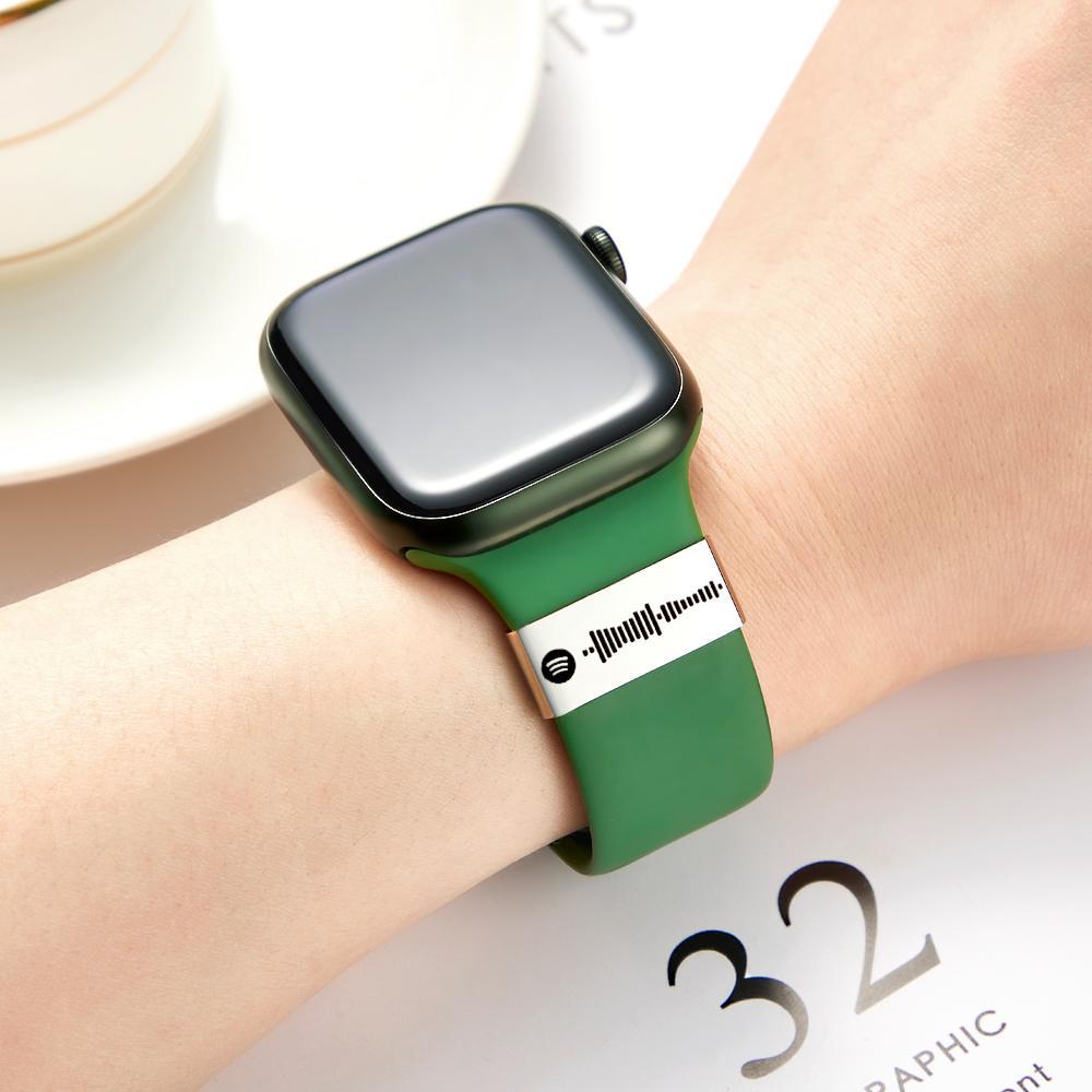 Custom Scannable Spotify Watch Accessories Personalized Music Watch Decoration Silver - CustWitAU