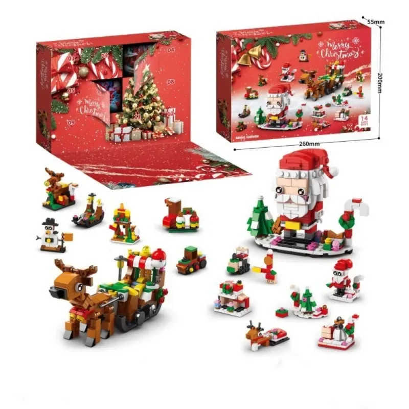 Christmas Building Blocks 12 Day Countdown Calendar Gift Box for 6-12 Year Olds 6 in 1 Christmas Gifts