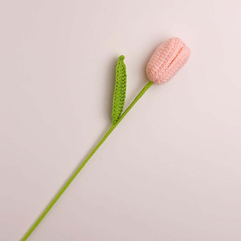 Tulip Crochet Flower Handmade Knitted Flower Gift for Lover - CustWitAU
