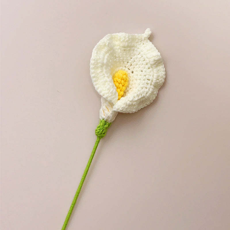 Calla Lily Crochet Flower Handmade Knitted Flower Gift for Lover - CustWitAU