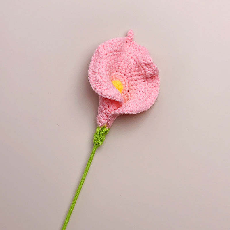 Calla Lily Crochet Flower Handmade Knitted Flower Gift for Lover - CustWitAU