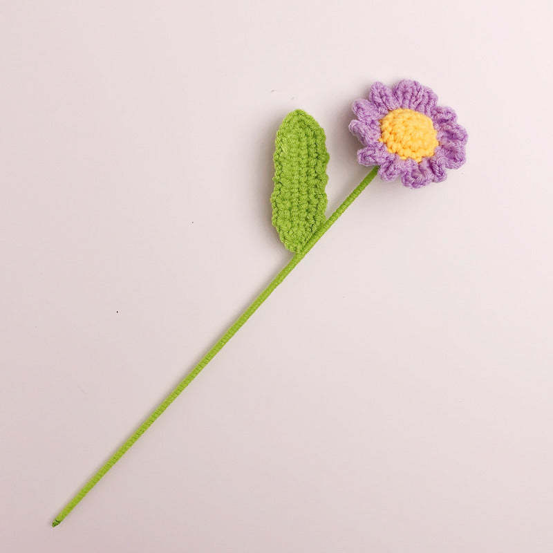 Little Daisy Crochet Flower Handmade Knitted Flower Gift for Lover - CustWitAU