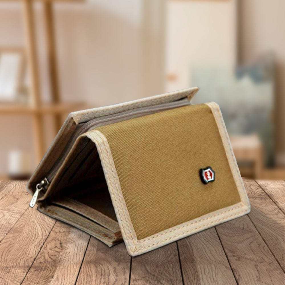 Nylon Trifold Wallet with Velcro Closure Gifts for Him Durable Slim 4 Colors - CustWitAU