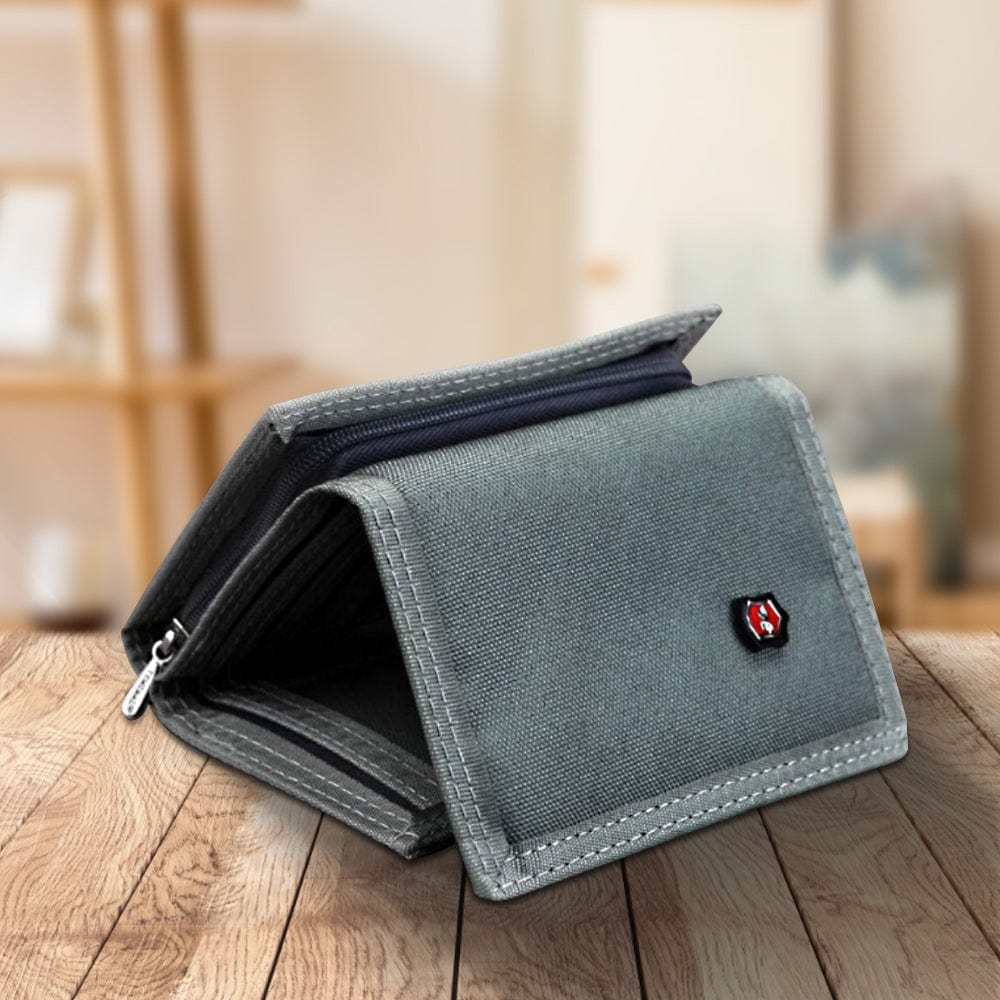 Nylon Trifold Wallet with Velcro Closure Gifts for Him Durable Slim 4 Colors - CustWitAU