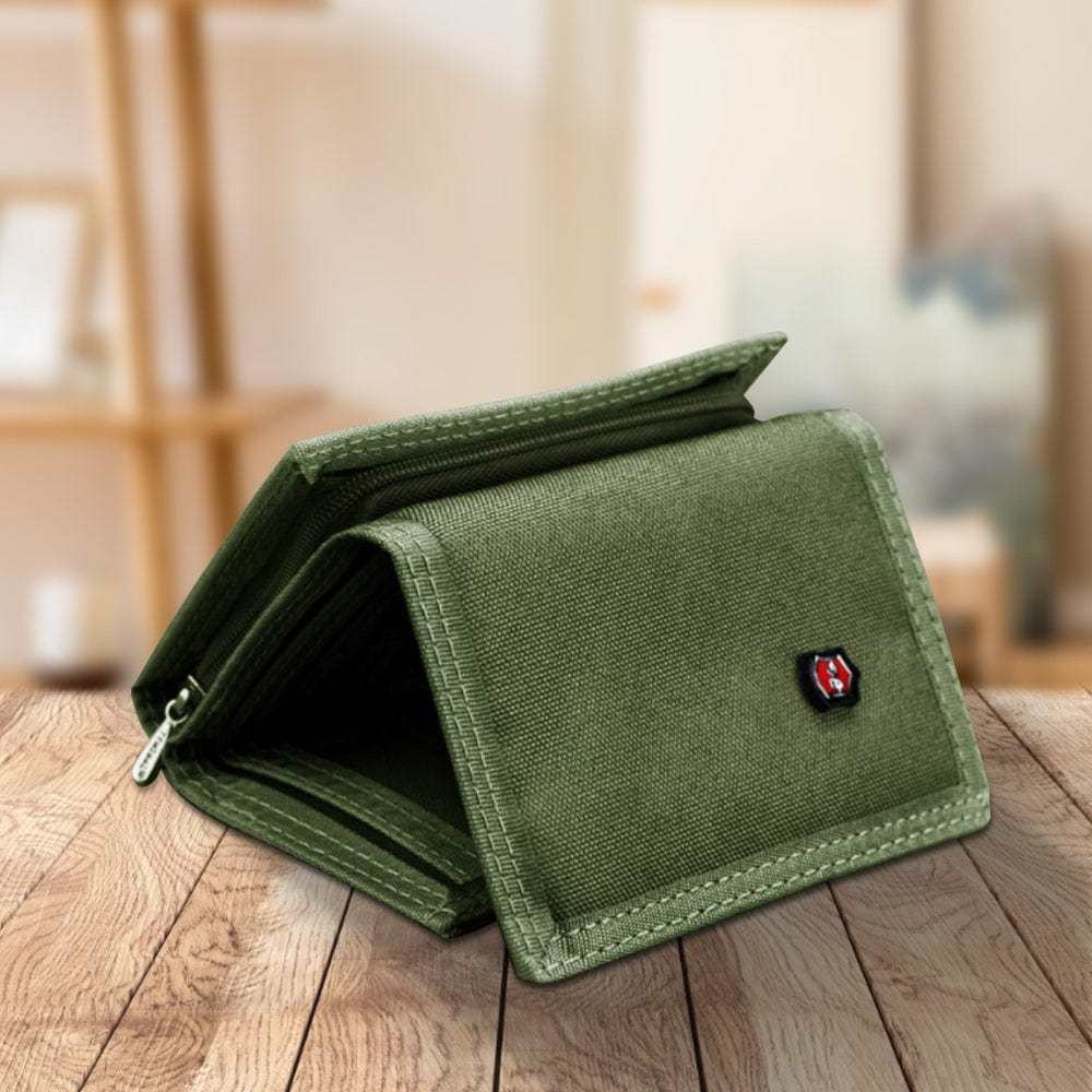 Nylon Trifold Wallet with Velcro Closure Gifts for Him Durable Slim 4 Colors - CustWitAU