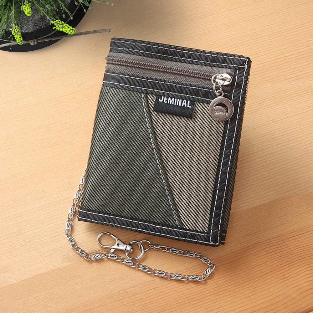 Trifold Nylon Wallet Credit Card Holder Gifts for Lovers Velcro Closure - CustWitAU