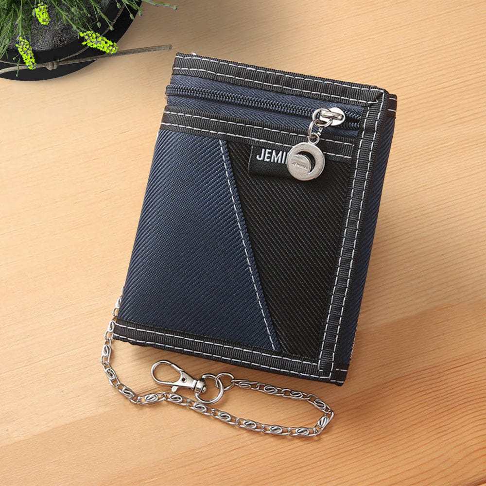 Trifold Nylon Wallet Credit Card Holder Gifts for Lovers Velcro Closure - CustWitAU