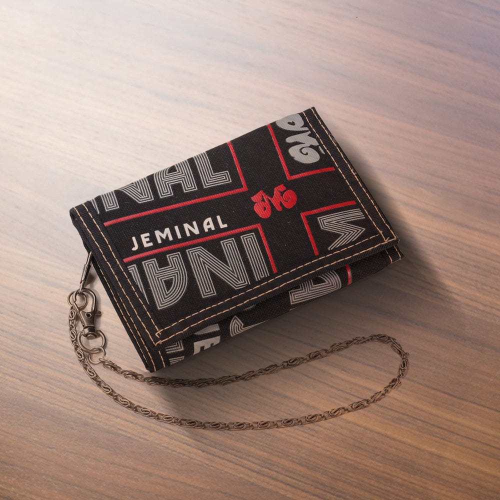 Trifold Nylon Wallet Gifts for Family Unisex Velcro Closure Credit Card Holder - CustWitAU